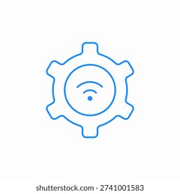 wifi settings icon sign vector