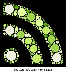 wifi shape vector design by color point