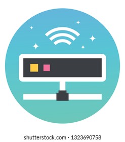 Wifi share icon in flat vector 