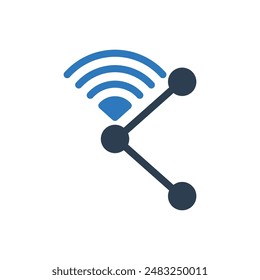 Wifi Share Icon Sign Symbol