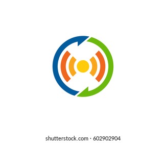 Wifi Share Logo Design Element