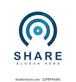 Wifi sharing logo icon. Vector wlan access, wireless wifi hotspot signal sign, icon, symbol.