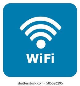 Wi-Fi Sign Blue. Vector.