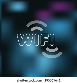 Wifi sign with blurred background