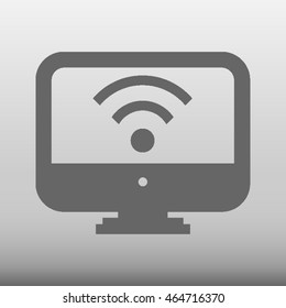 WiFi Sign In The Computer Monitor Vector Icon Illustration