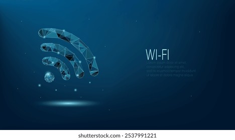 Wi-Fi-Zeichen im geometrischen Stil 