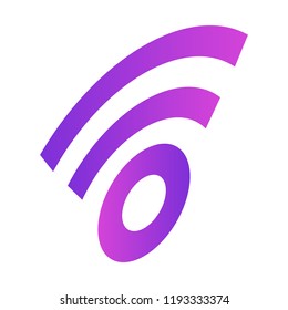 Wifi sign icon. Isometric of wifi sign vector icon for web design isolated on white background