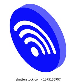 Wifi sign icon. Isometric of wifi sign vector icon for web design isolated on white background