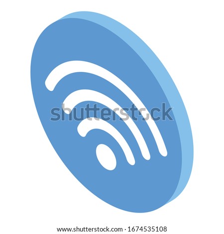 Wifi sign icon. Isometric of wifi sign vector icon for web design isolated on white background