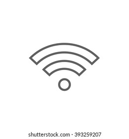 Icono de la línea de señas Wifi.