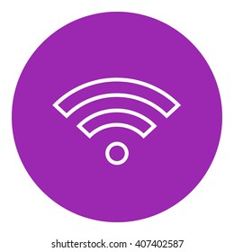 Wifi sign line icon.