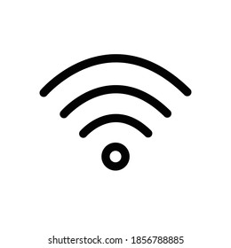 icono de la línea de señalización wifi, ilustración vectorial