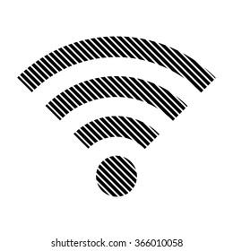 Wi-Fi sign on white background. Vector illustration.