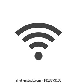 Icono vectorial del símbolo Wifi aislado en fondo blanco en EPS.