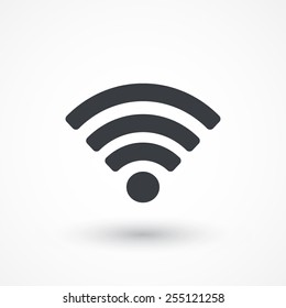 Wifi sign. Wi-fi symbol. Wireless Network icon. Wifi zone. Flat style design icon