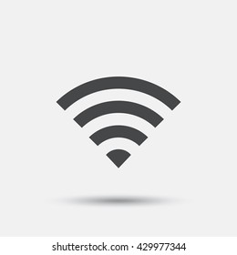 Wifi sign. Wi-fi symbol. Wireless Network icon. Wifi zone. Flat wifi web icon on white background. Vector