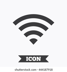 Wifi sign. Wi-fi symbol. Wireless Network icon. Wifi zone. Graphic design element. Flat wifi symbol on white background. Vector