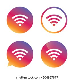 Wifi sign. Wi-fi symbol. Wireless Network.