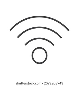 Wi-fi sign, thin vector illustration