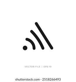 Wifi Zeichen Dreieck Form abstraktes Logo