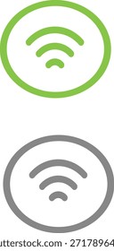 sinal wi-fi em duas cores adequadas para muitos usos
