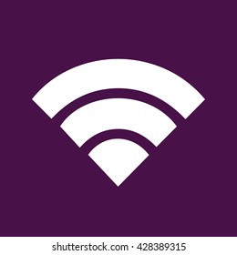 Wi-Fi sign vector icon. Purple background