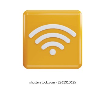wifi signal with 3d rendering vector icon illustration