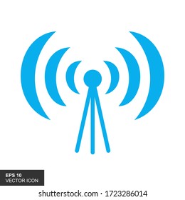 Wifi signal antenna icon Illustration. modem and router with a white background. Vector illustration