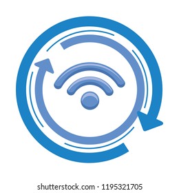 wifi signal with arrows around
