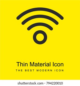 WiFi signal bright yellow material minimal icon or logo design