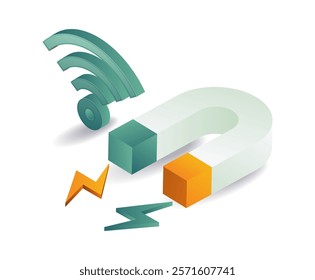 Wifi signal with business magnet