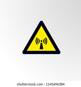 wifi signal caution warn symbol for public transport areas