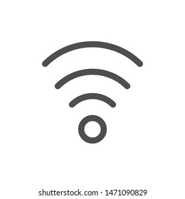 Wifi signal connection icon isolated on white background. Wifi symbol modern, simple, vector, icon for website design, mobile app, ui. Vector Illustration