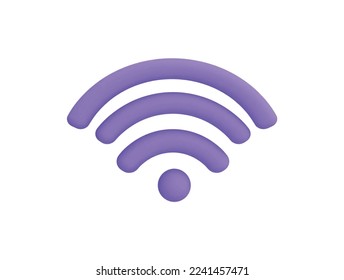 wifi signal connection and network symbol with 3d vector icon cartoon minimal style