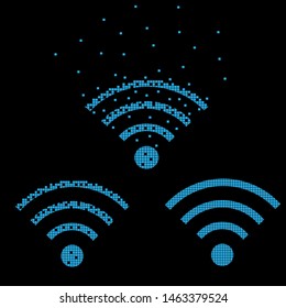Wi-fi signal consisting of particles. Vector illustration