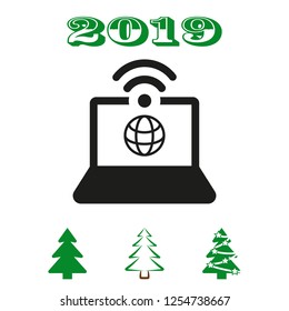 WiFi signal detection icon stock vector illustration