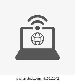 WiFi signal detection icon stock vector illustration