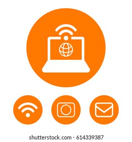 WiFi signal detection icon stock vector illustration