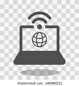 WiFi signal detection icon stock vector illustration