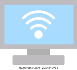 Wifi SIgnal Flat Light Vector Icon Design