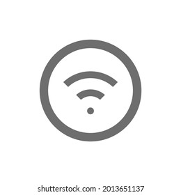 WiFi signal grey icon. Isolated on white background