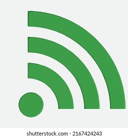 wifi signal icon in 3d style vector graphic