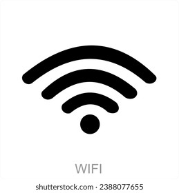 WIFI and signal icon concept