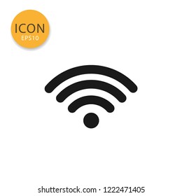 Wifi or signal icon flat style in black color vector illustration on white background.