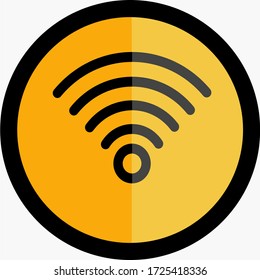 wifi signal icon, in a flat style. illustration of wifi signal.