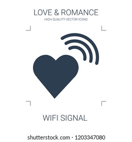 wifi signal icon. high quality filled wifi signal icon on white background. from love romance collection flat trendy vector wifi signal symbol. use for web and mobile