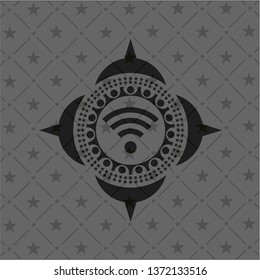 wifi signal icon inside black badge