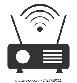 Wifi signal icon. Internet web set vector ilustration.