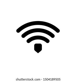 Wifi signal icon isolated on white background. Wifi symbol
