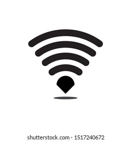 Wifi signal icon isolated on white background. Wifi symbol for web site